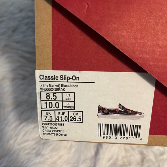 Rare Vans Market Black/ Neon Slip On seafood lobster Chinese characters sneakers - Picture 9 of 10